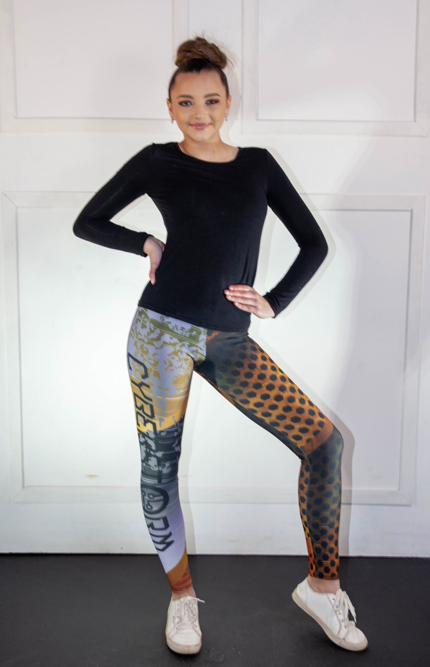 Leggings - CyberStorm Golden Grey
