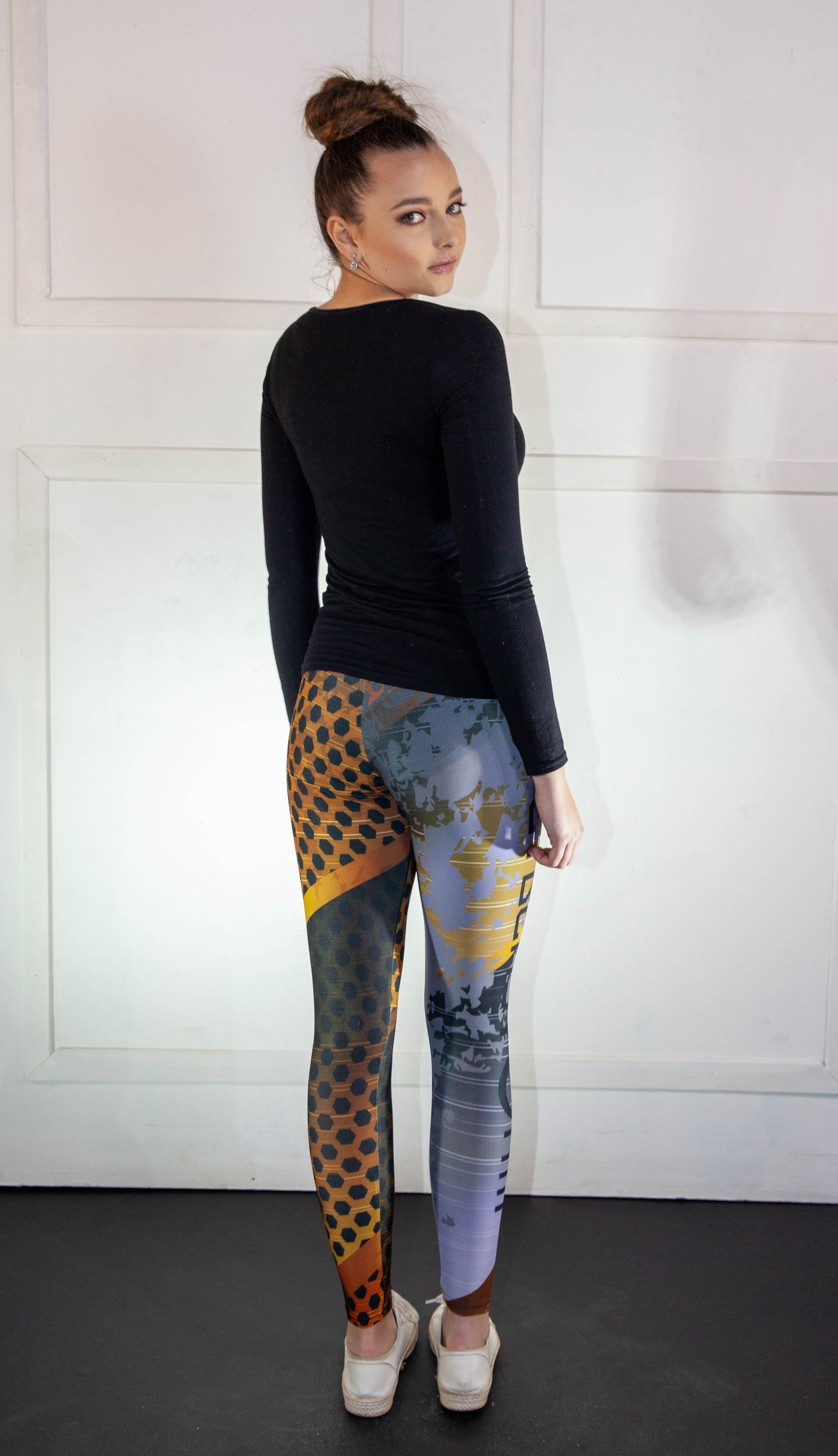 Leggings - CyberStorm Golden Grey