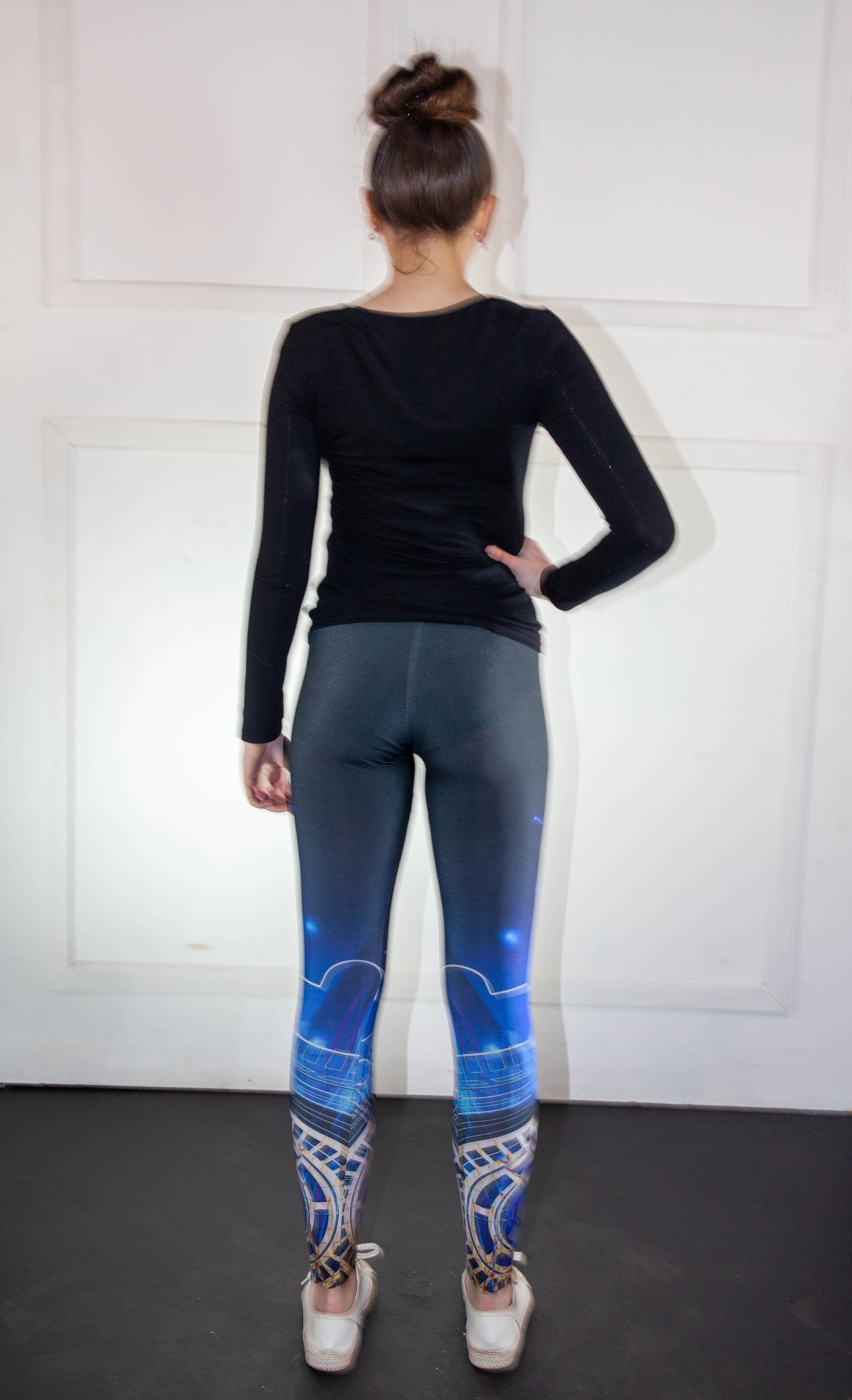 Leggings - CyberStorm Black & Blue
