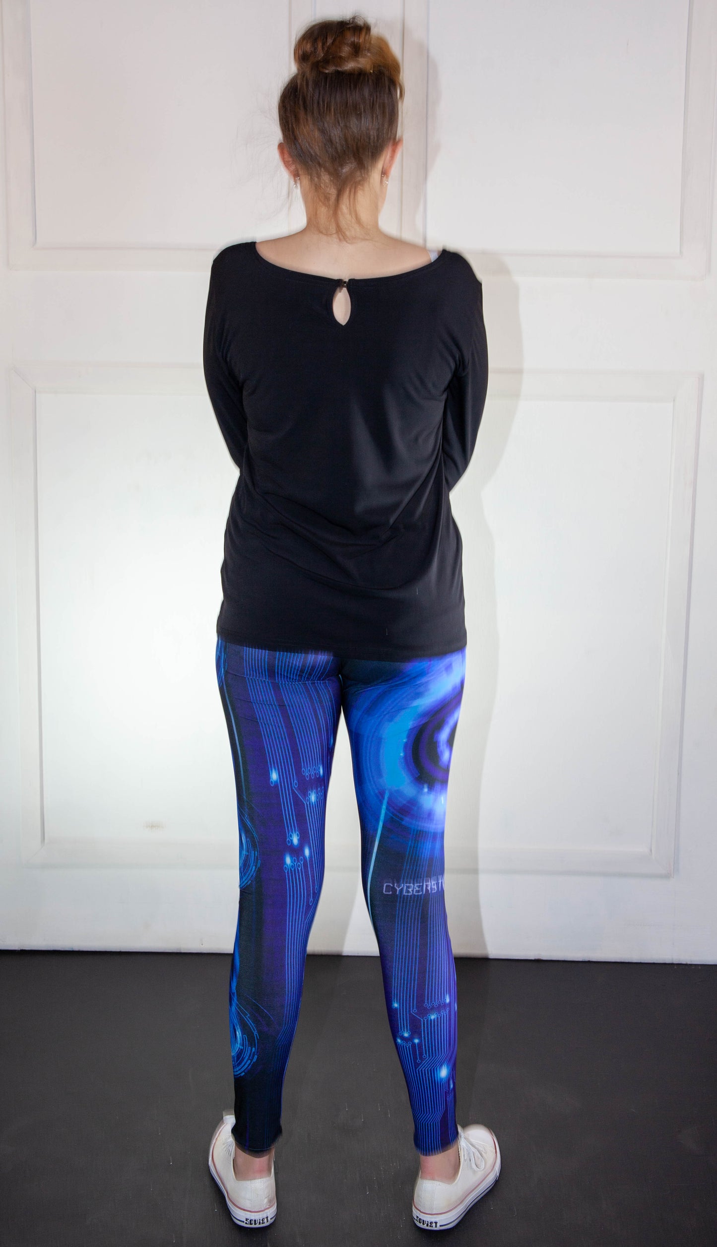 Leggings - CyberStorm Blue & Black