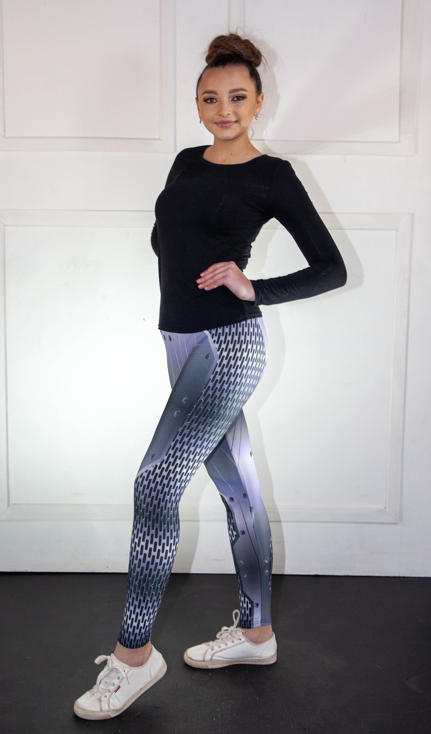 Leggings - CyberStorm Grey and Black