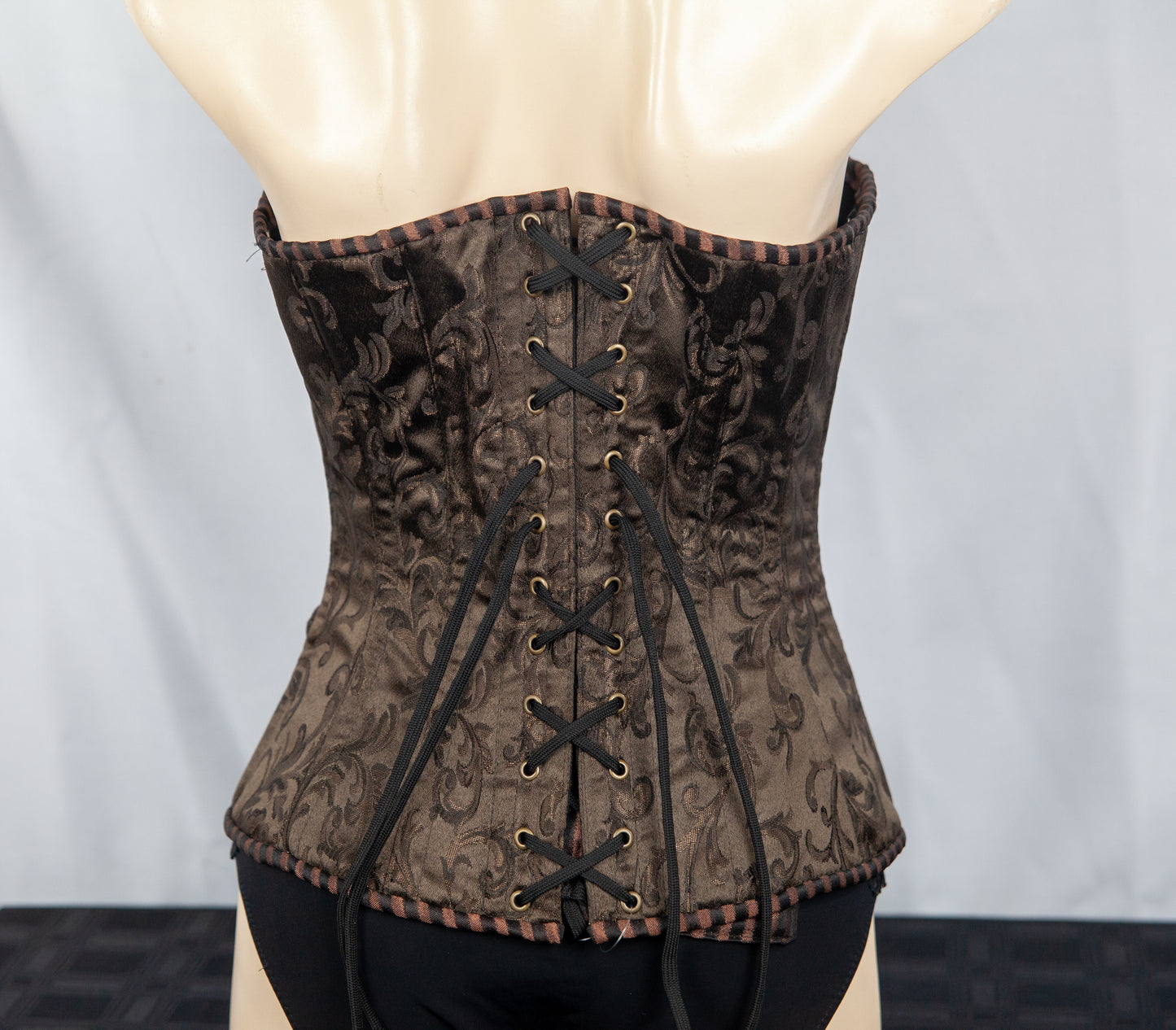 Corset - Brown Brocade Stoompomp