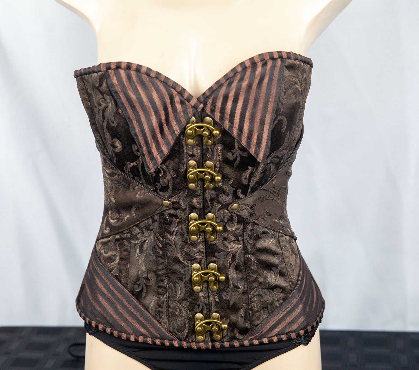 Corset - Brown Brocade Stoompomp