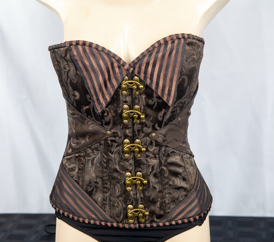 Corset - Brown Brocade Stoompomp
