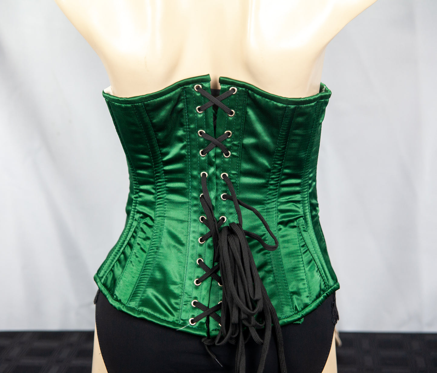 Corset - Green Satin Stoompomp