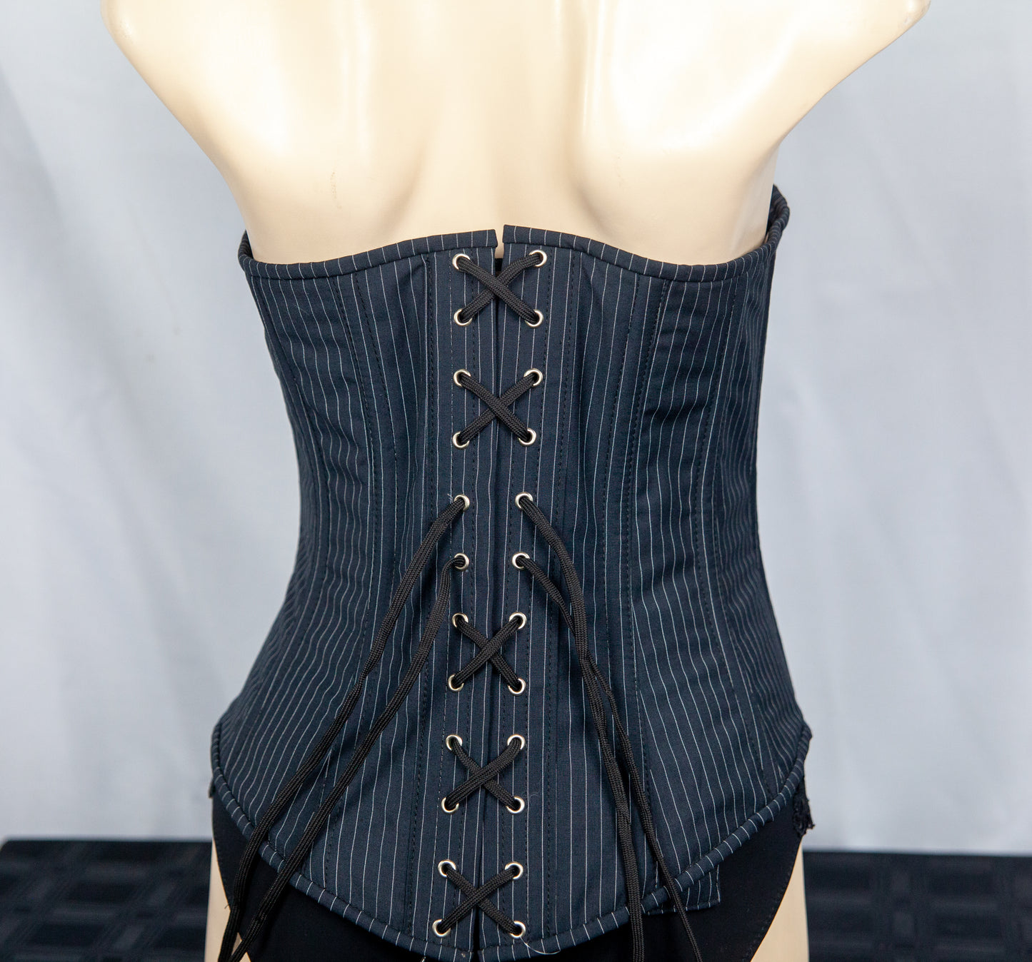 Corset - Grey Pinstripe Stoompomp