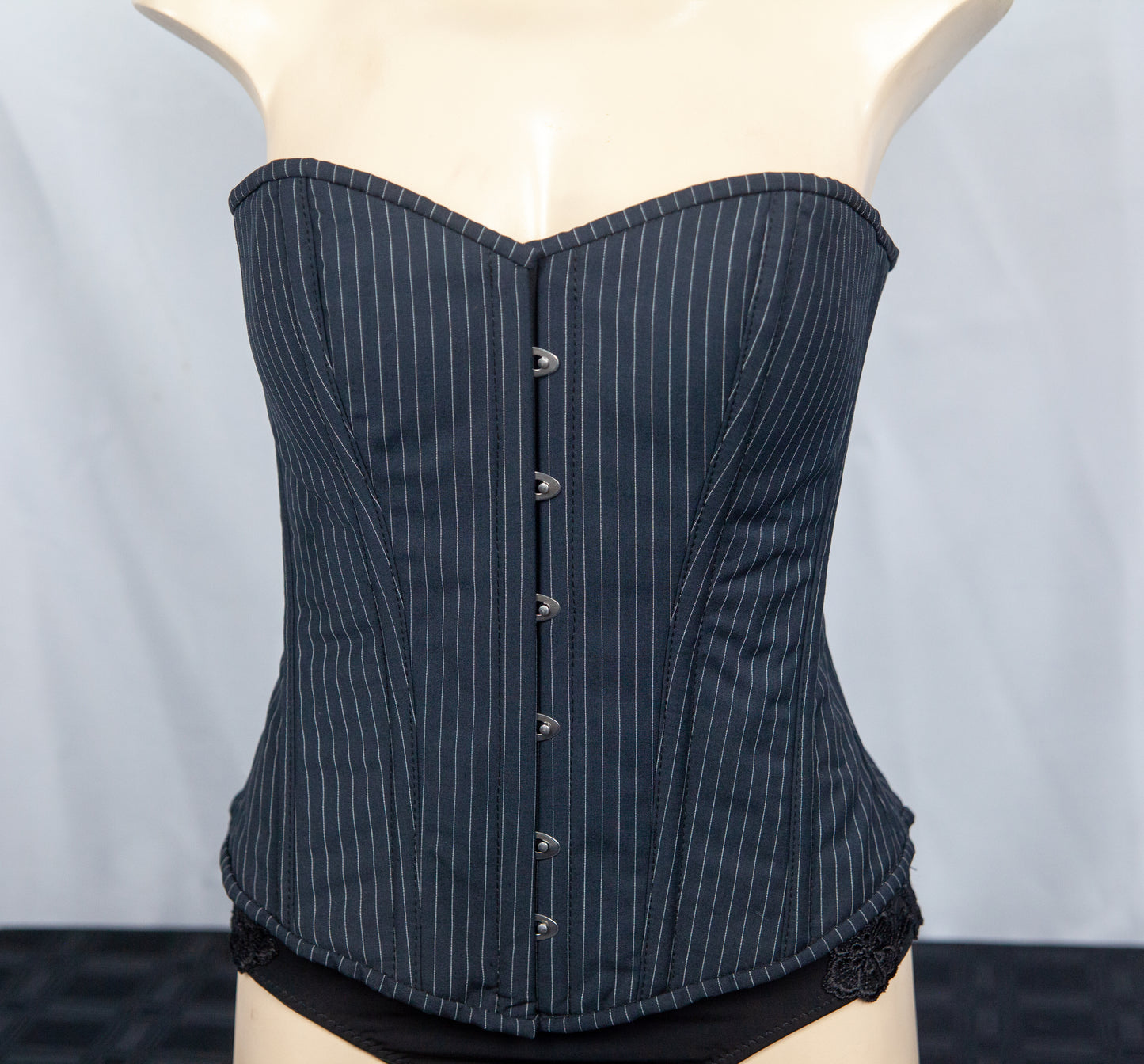Corset - Grey Pinstripe Stoompomp