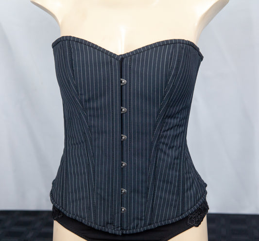 Corset - Grey Pinstripe Stoompomp