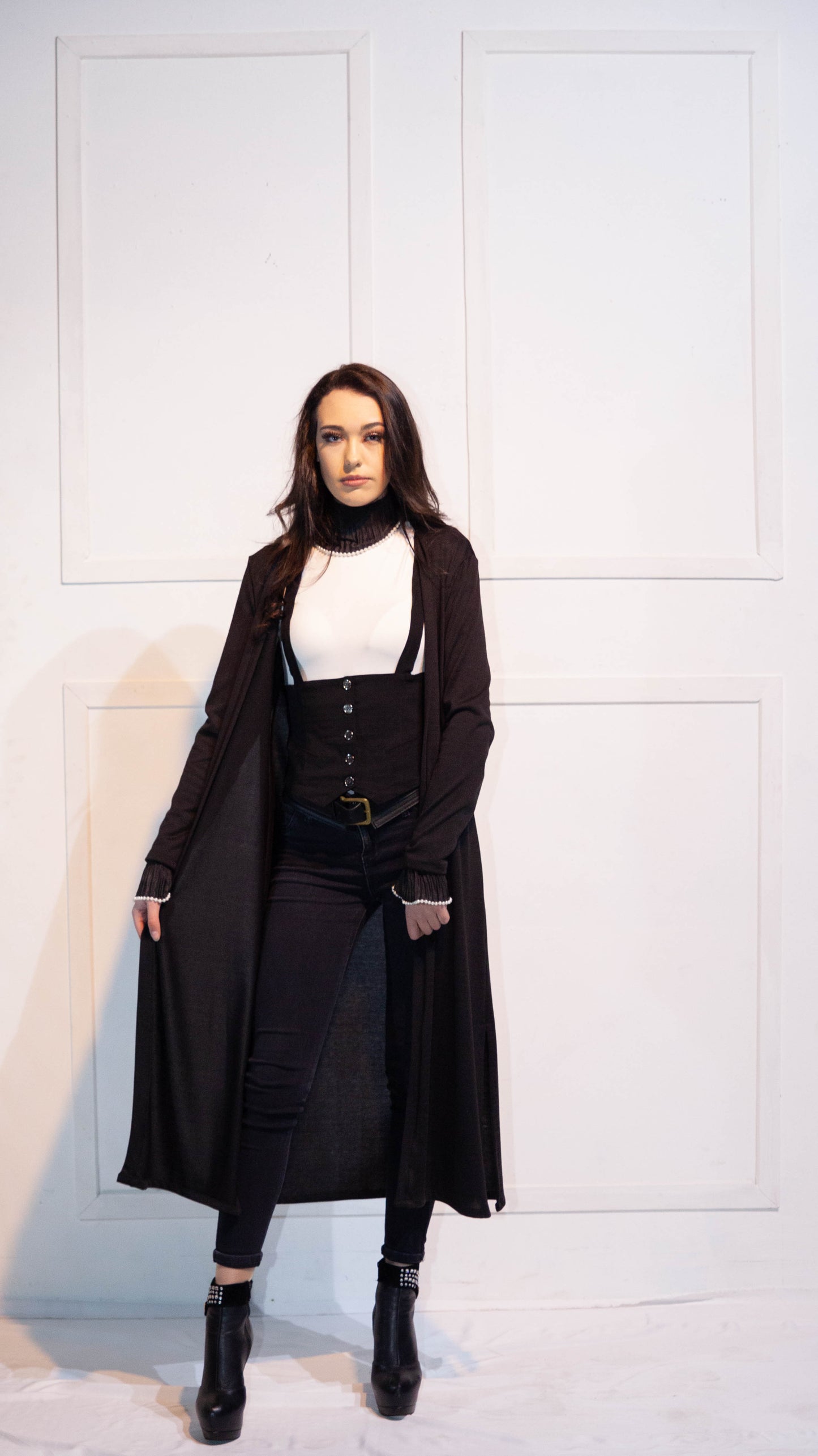 Cardigan - Long Knitted Black