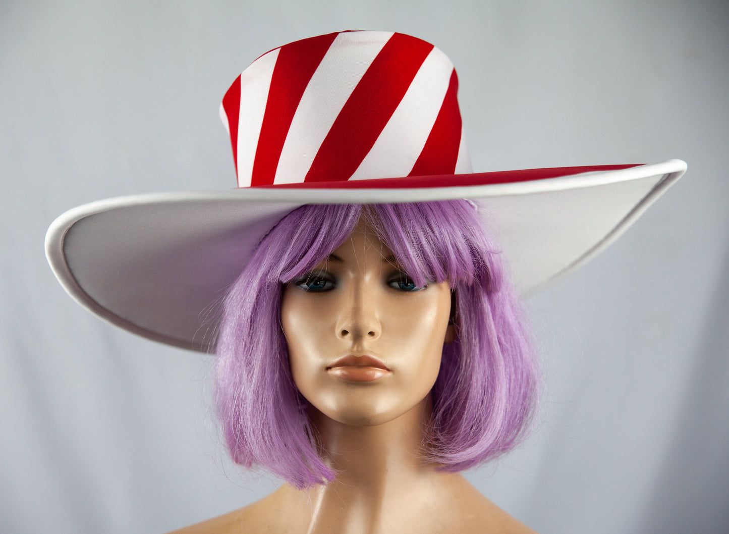 Durban July Fashion Hat - red & white stripes