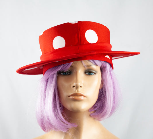 Durban July Fashion Hat - red with white spots