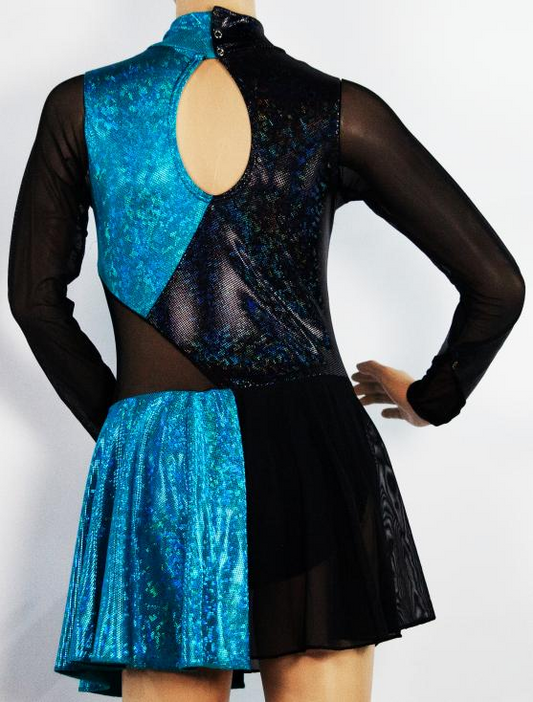 200/201 LONG SLEEVE GYM DRESS TWO TONE - SKU: G201