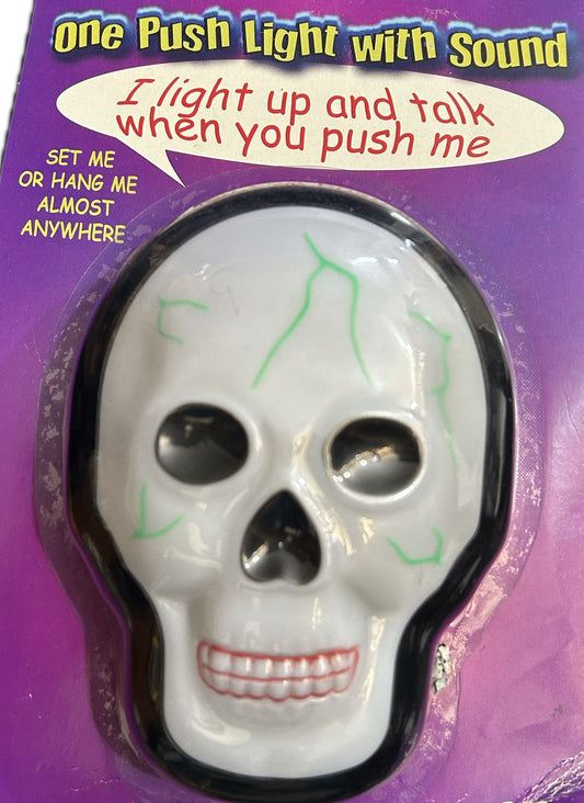 Speaking Skull Button - Halloween