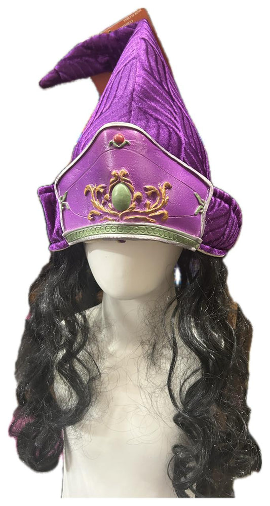 Purple Wizard hat with hair