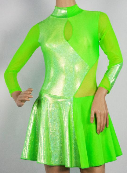 200/201 LONG SLEEVE GYM DRESS TWO TONE - SKU: G201
