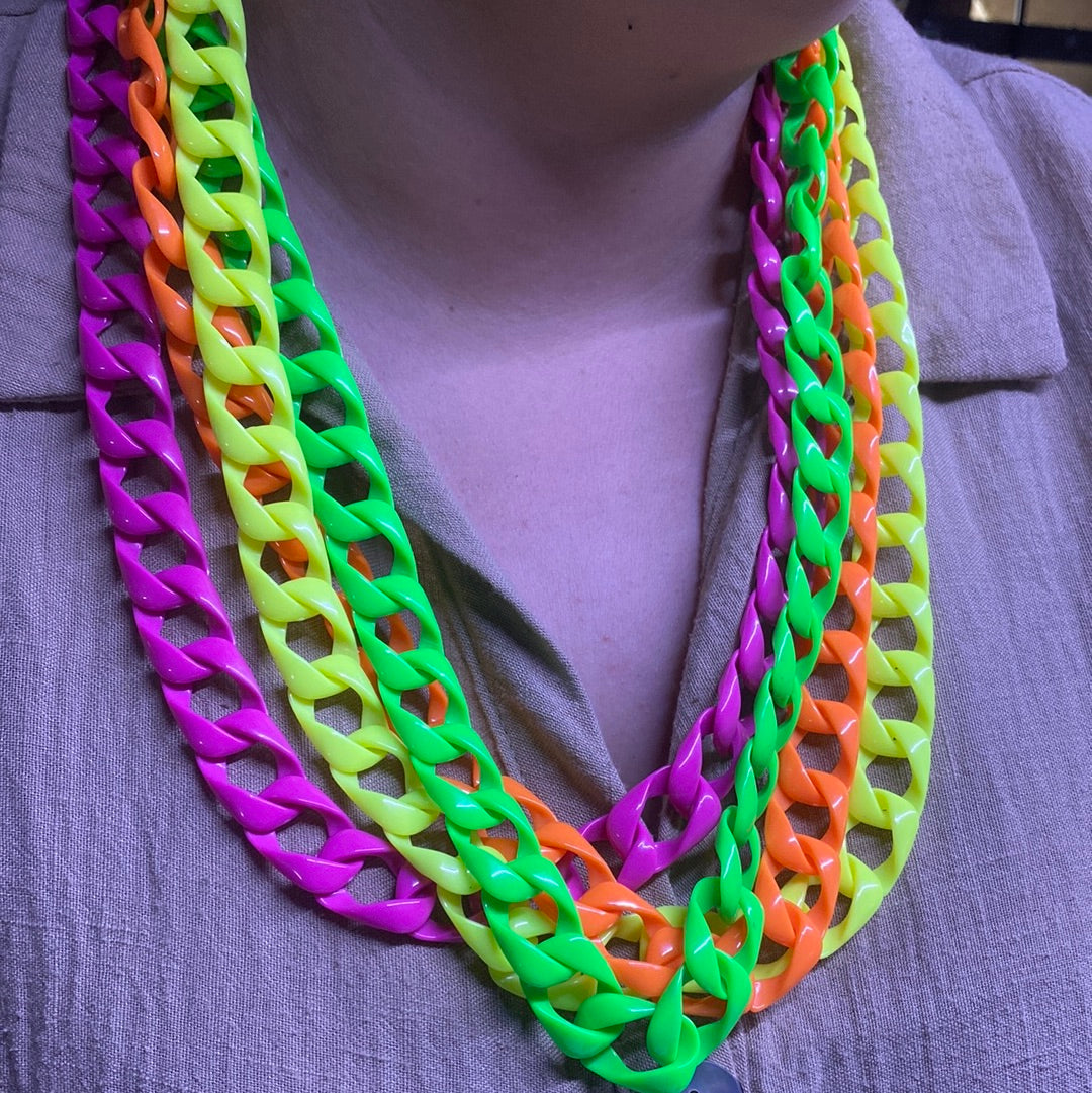 Necklace - Plastic Neon 80s Chain