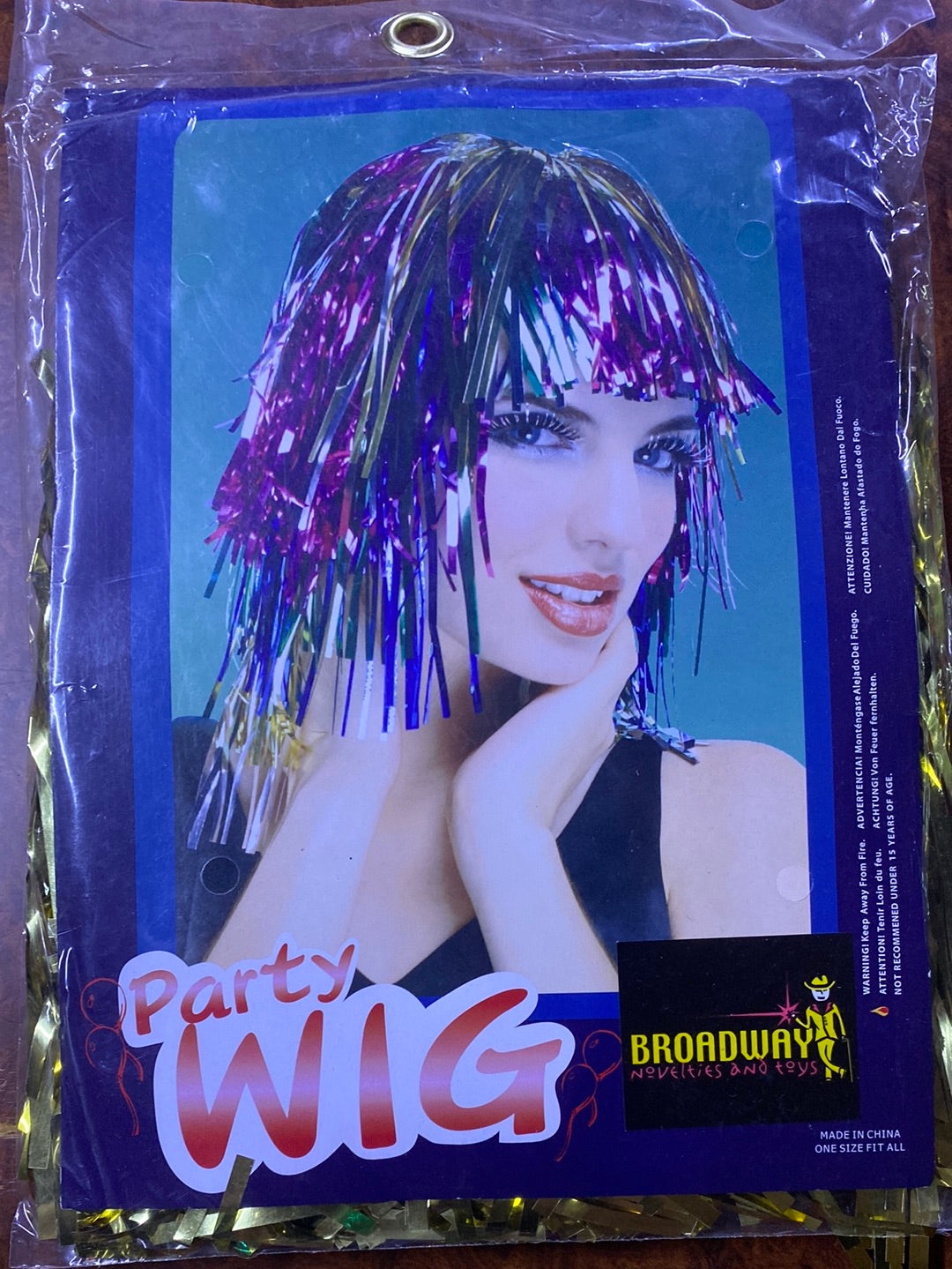 Party Tinsel Wig - Gold