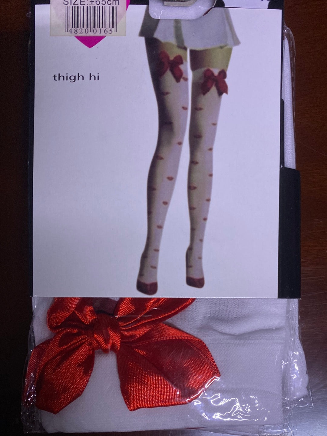 Thigh High Stockings - Red Bow