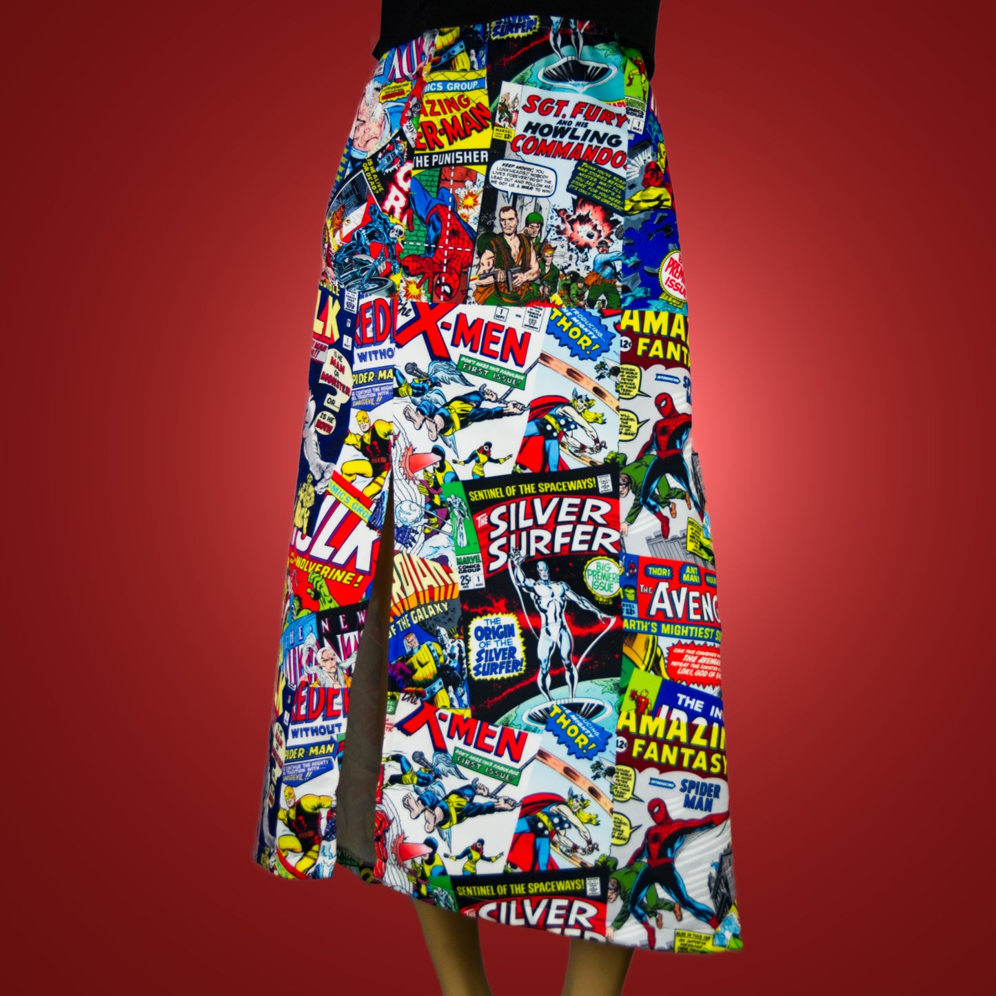 Classic Comics Long Skirt with Slit