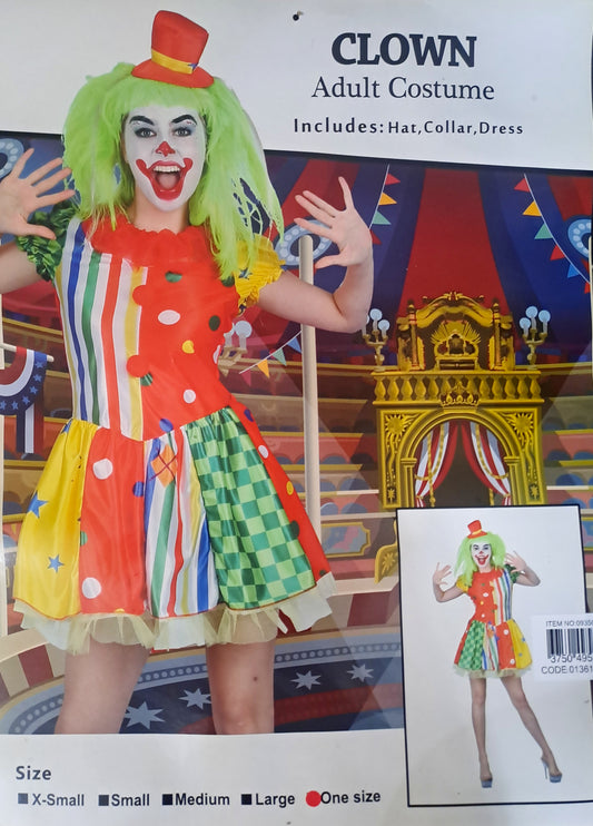 Clown Costume - Adult Female Instant Costume