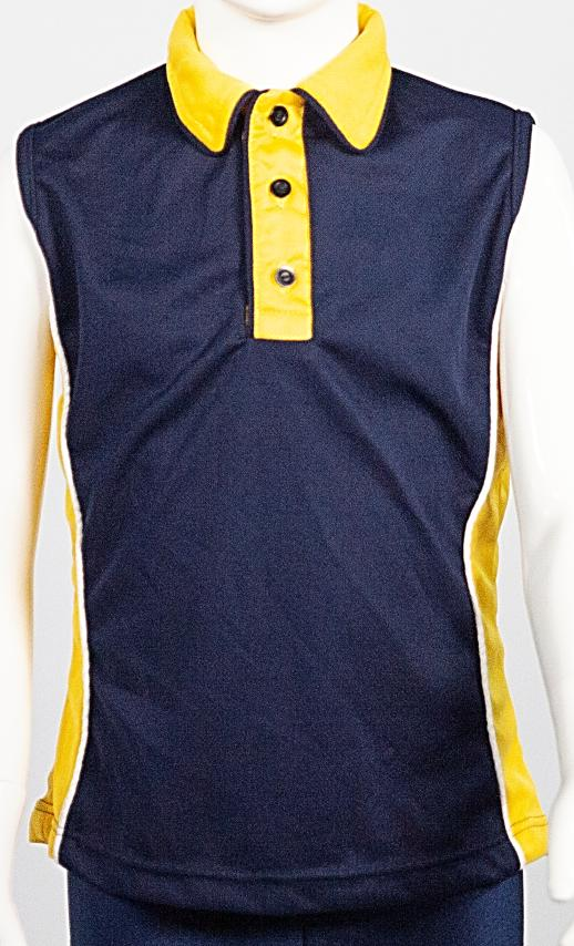 GIRLS SPORTS TOP WITH INSERTS AND PIPING - SKU: 121A