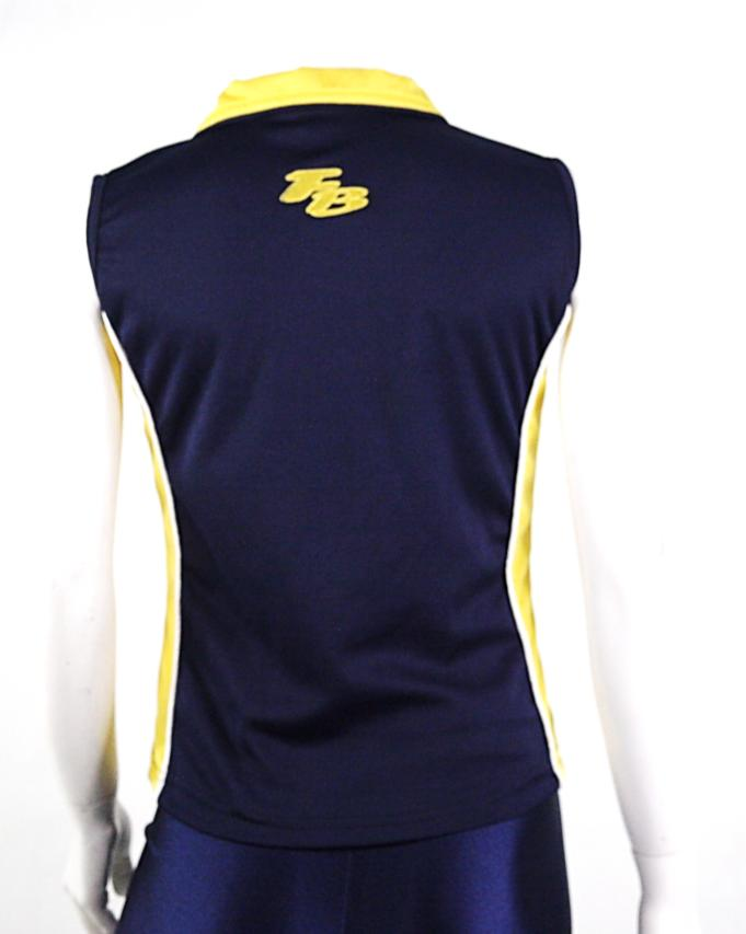 GIRLS SPORTS TOP WITH INSERTS AND PIPING - SKU: 121A