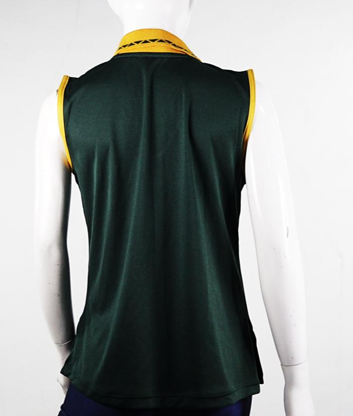 SPORTS TOP WITH KNITTED COLLAR, ARM DETAIL AND PIPING - SKU: 123A