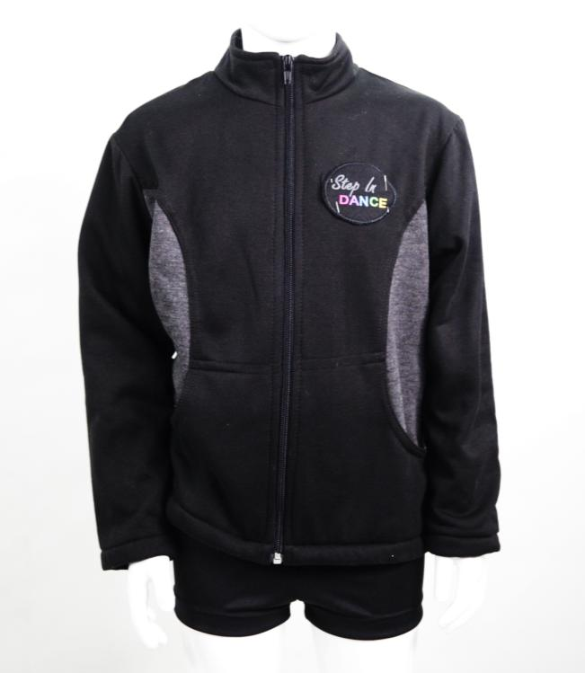 REGULAR TRACKSUIT JACKET WITH COLLAR AND ZIP WITH INSETS - SKU: 155