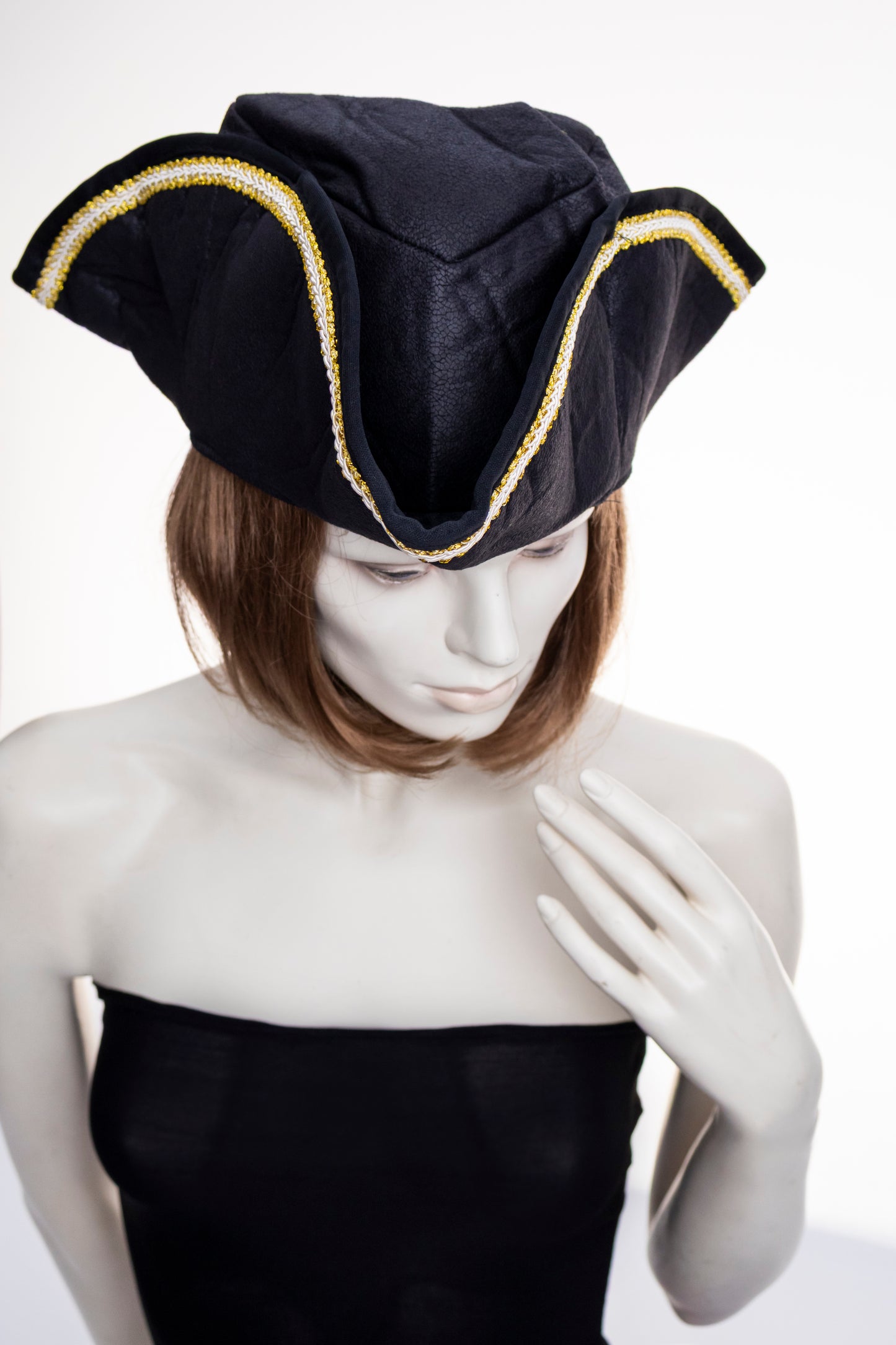 Soft Gold trim Pirate Hat