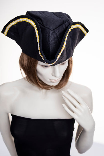 Soft Gold trim Pirate Hat