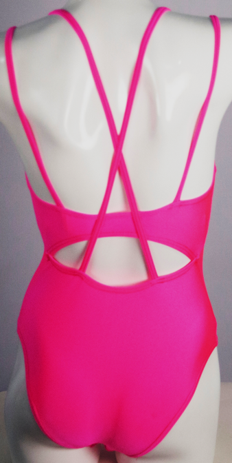 SPLIT BACK TWO SHOULDER STRAPS LEOTARD - SKU: 266