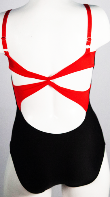 BRA STRAP FRONT TOP DETAIL WITH INTERCROSS BACK LEOTARD - SKU: 208