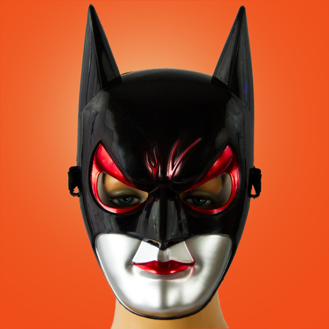 Black & Red Bat Superhero Mask