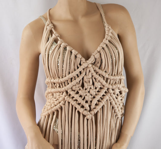 Boho Macrame Dress - Handmade Festival Clothing