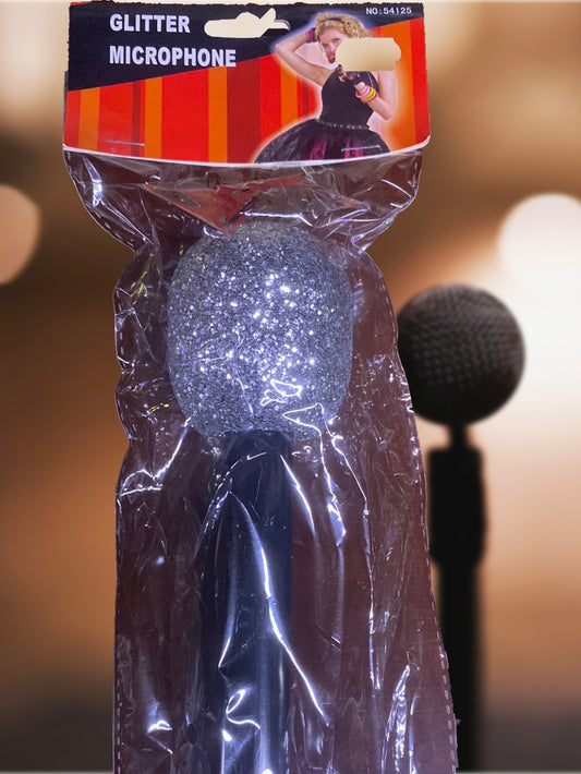 Plastic Glitter Microphone Toy