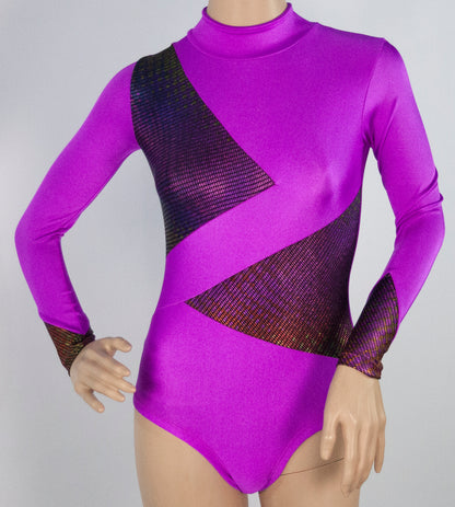 POLO WITH INSETS GYM LEOTARD - SKU: G109
