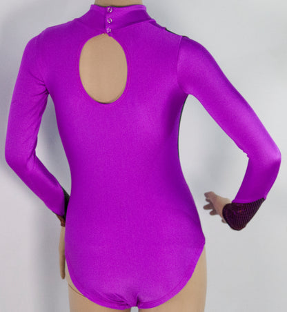 POLO WITH INSETS GYM LEOTARD - SKU: G109