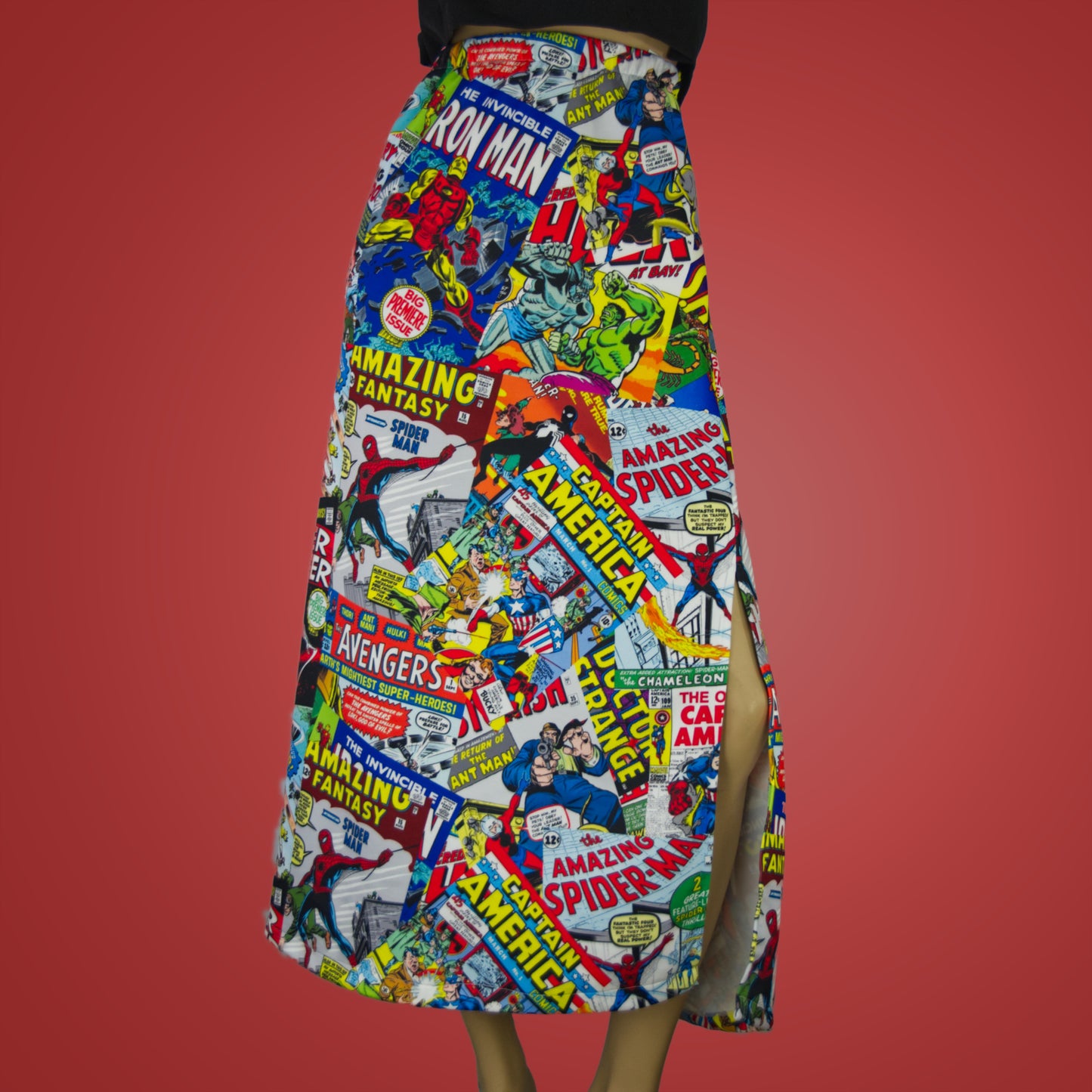 Classic Comics Long Skirt with Slit