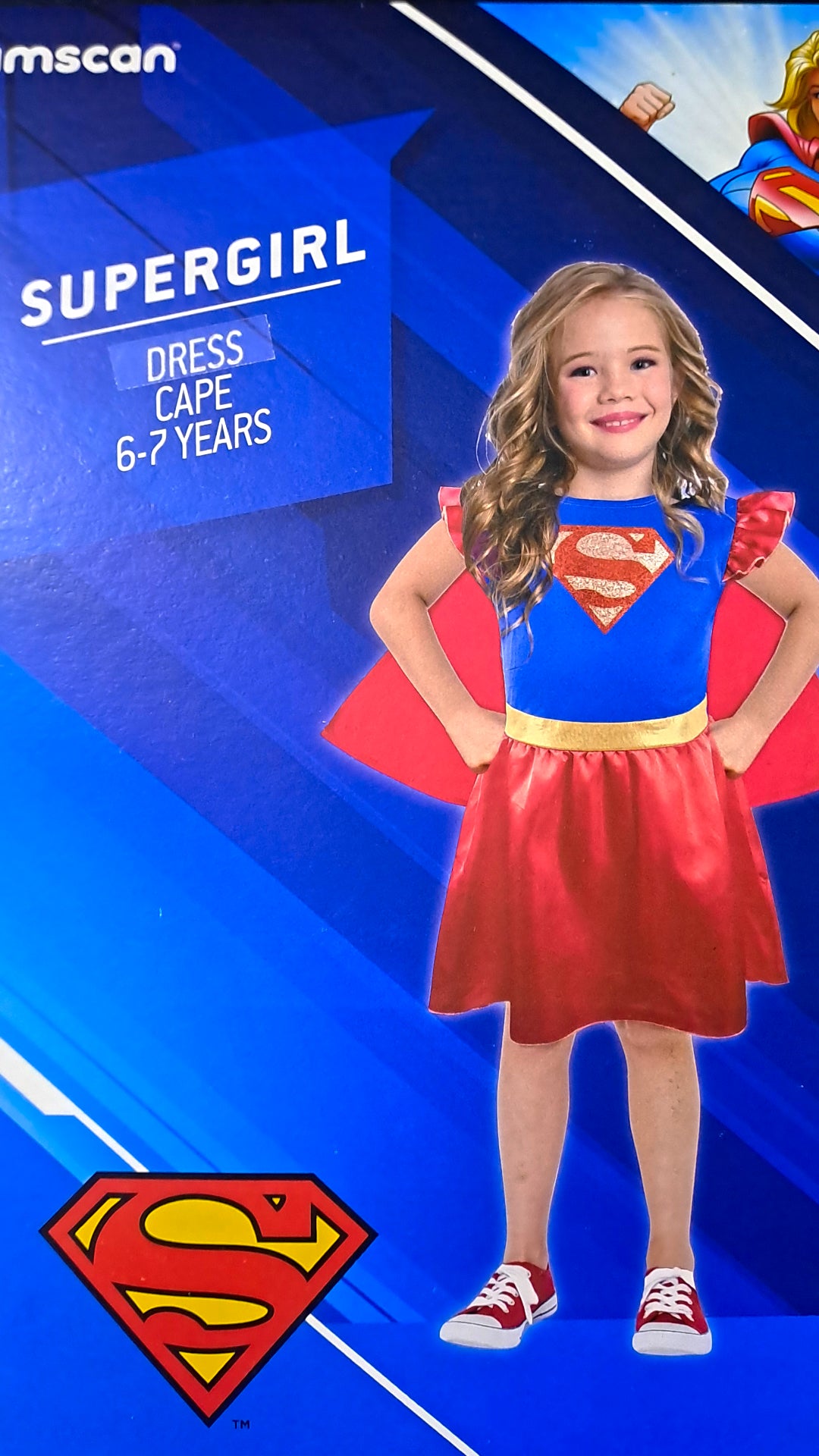 Kids Costume - Supergirl Dress & Cape