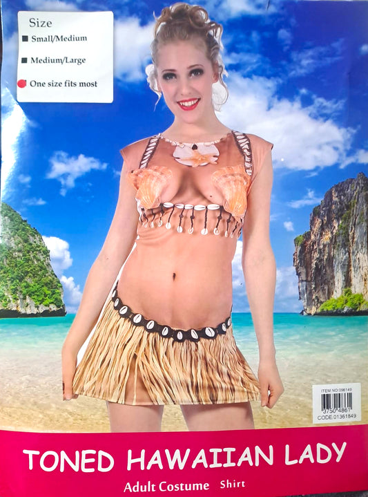 Toned Hawaiian Lady - Instant Costume