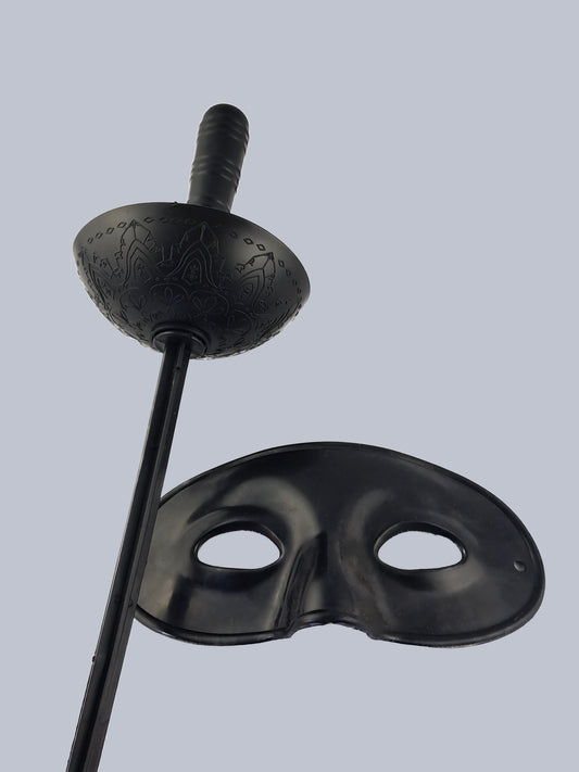 Zorro Mask & Rapier Sword