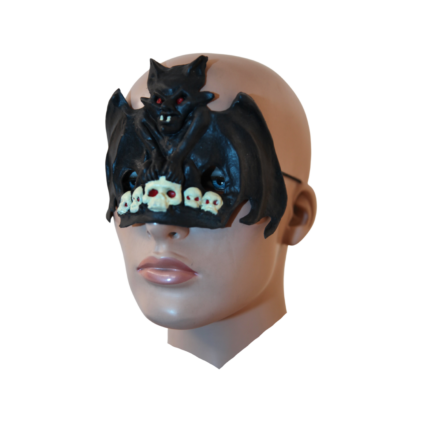 Bat With Skulls Latex Face Mask (C130)