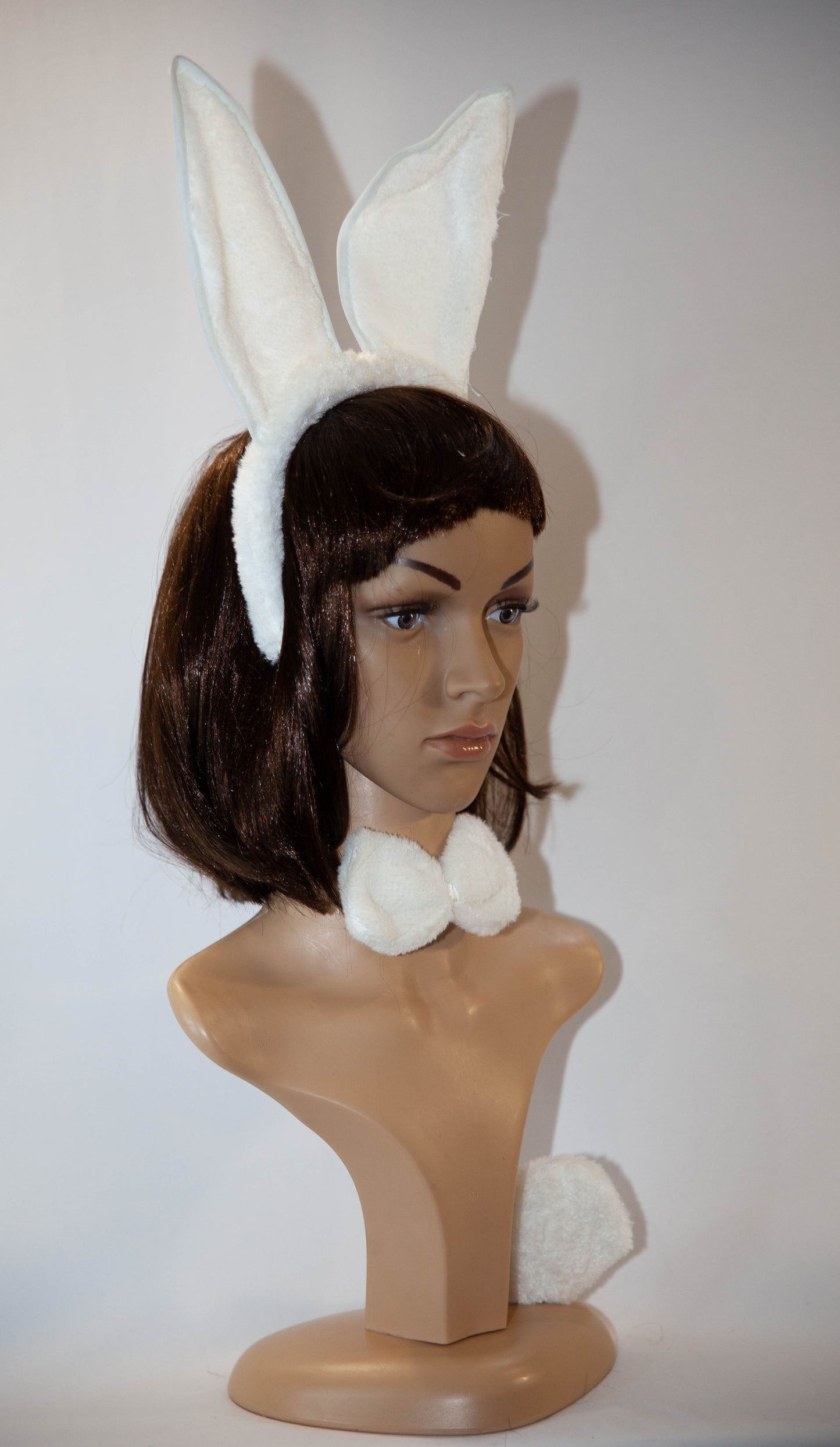 Bunny - white ears, tail and bow tie