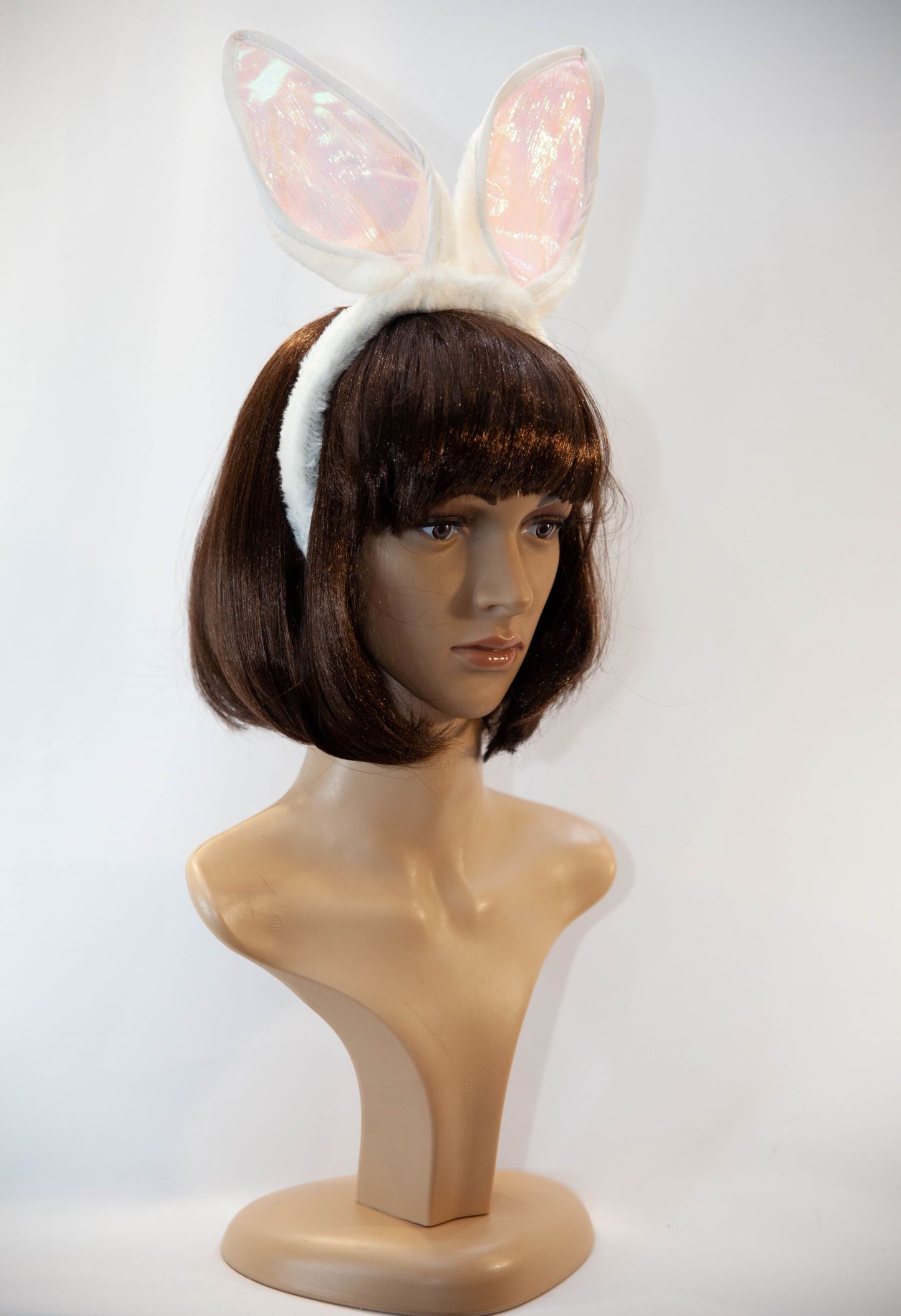 White and Pink Bunny Ears