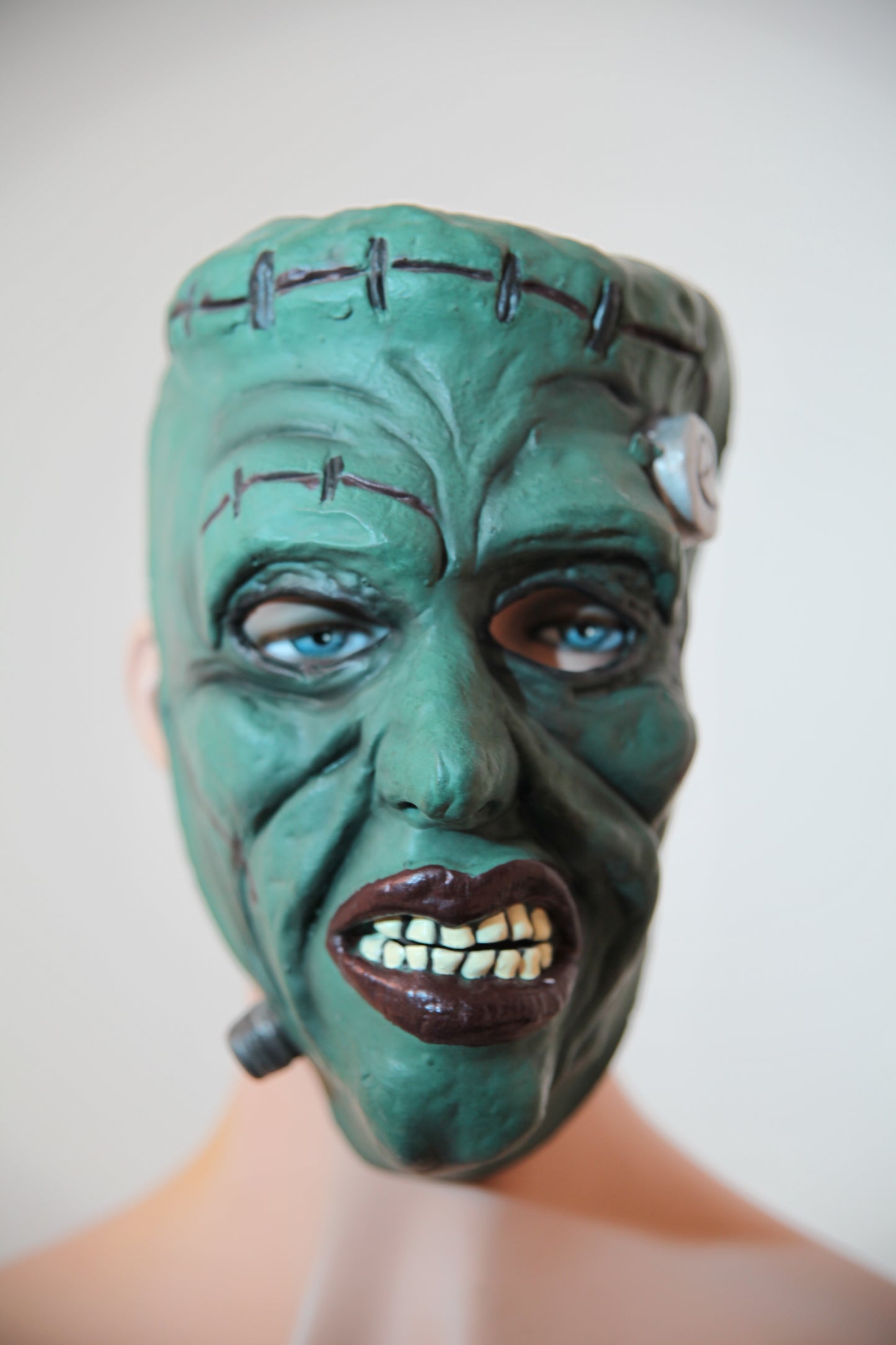 Frankenstein Monster Green Latex Face Mask (C34)