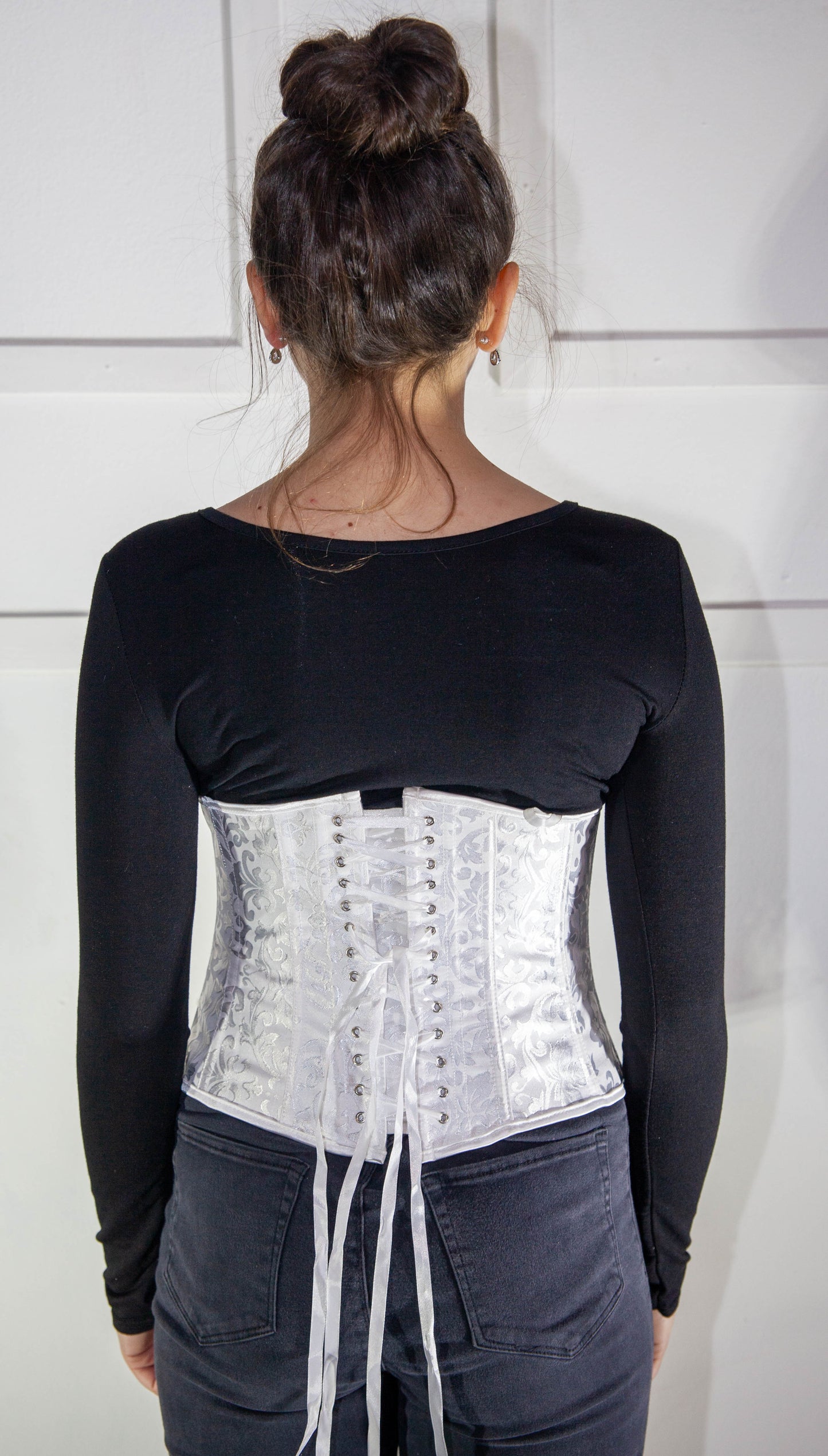 Corset - White Underbust with Clasps