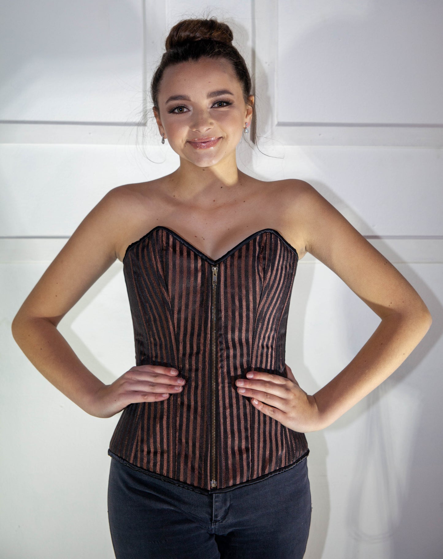 Corset - Brown and Black Striped