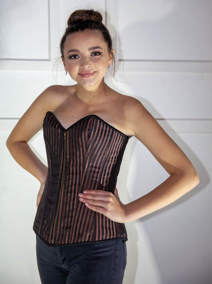 Corset - Brown and Black Striped