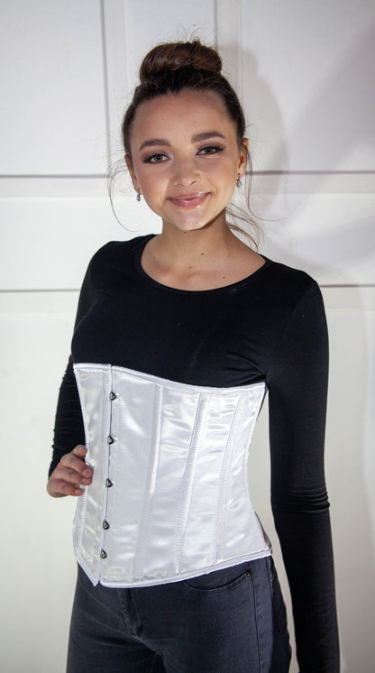 Corset - White Satin Underbust