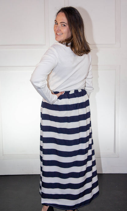Skirt - Blue and White